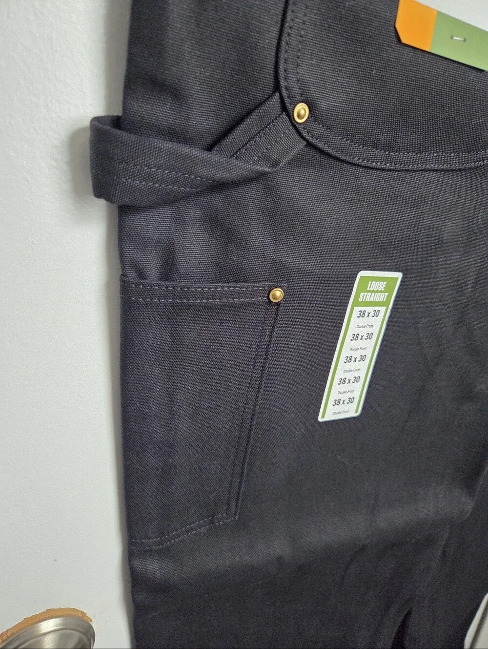 Carhartt Loose Straight B01 Firm Duck Front Work Pants Double Knees Size 38/30